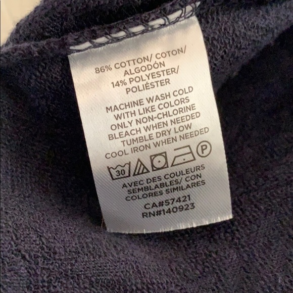 LOFT Lace Puff Sleeve Top Navy Blue - Picture 7 of 7